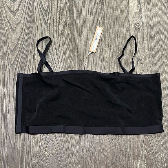 NWT Skims Sheer Sculpt Bandeau Pullover Strapless Detachable Straps Onyx Size 2X - Picture 1 of 4